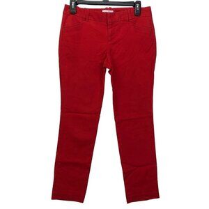 CALVIN KLEIN RED SLIM LEG PANTS‎ SIZE 2